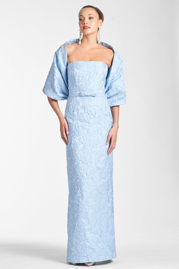 sachin & babi THE HUG SHAWL - ICE BLUE JACQUARD CLOQUE