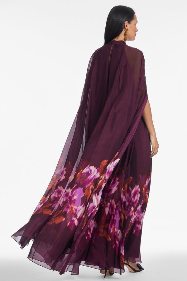 Sachin & Babi Tiana Gown - Mixed Berry Ikat Border