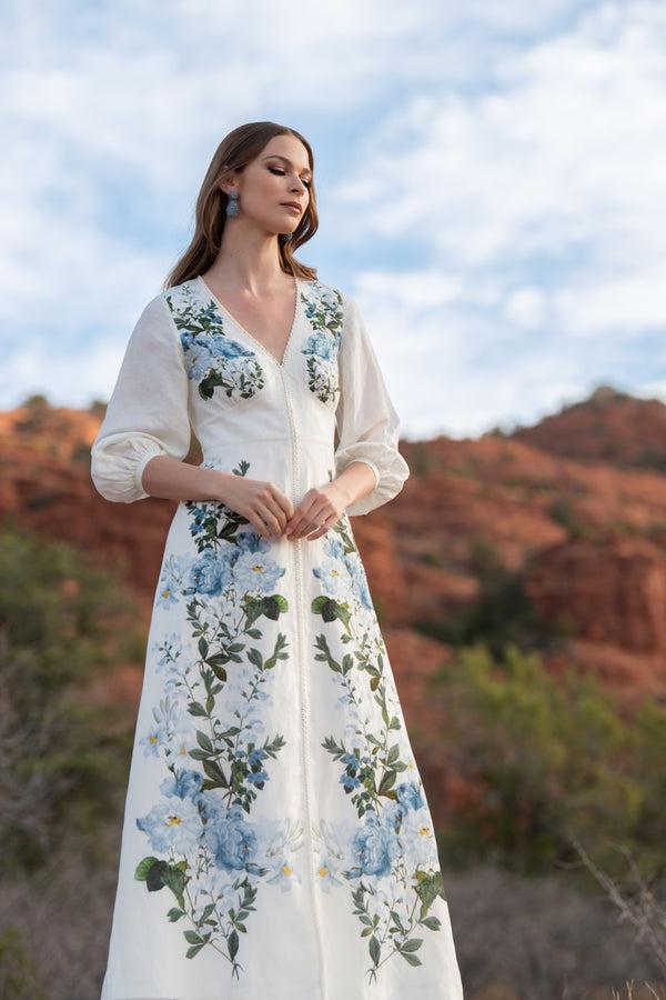 sachin & babi VARENNA DRESS - SKY PEARL RACEME