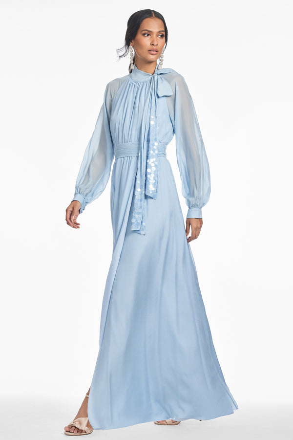 sachin & babi VERA GOWN - GLACIAL BLUE