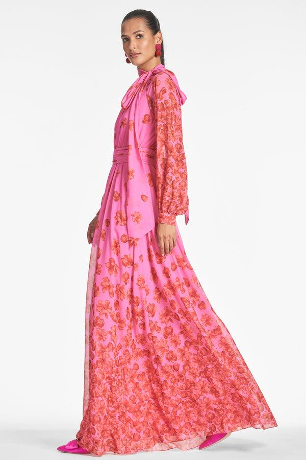 Sachin & Babi Vera Gown - Rose/Vermillion