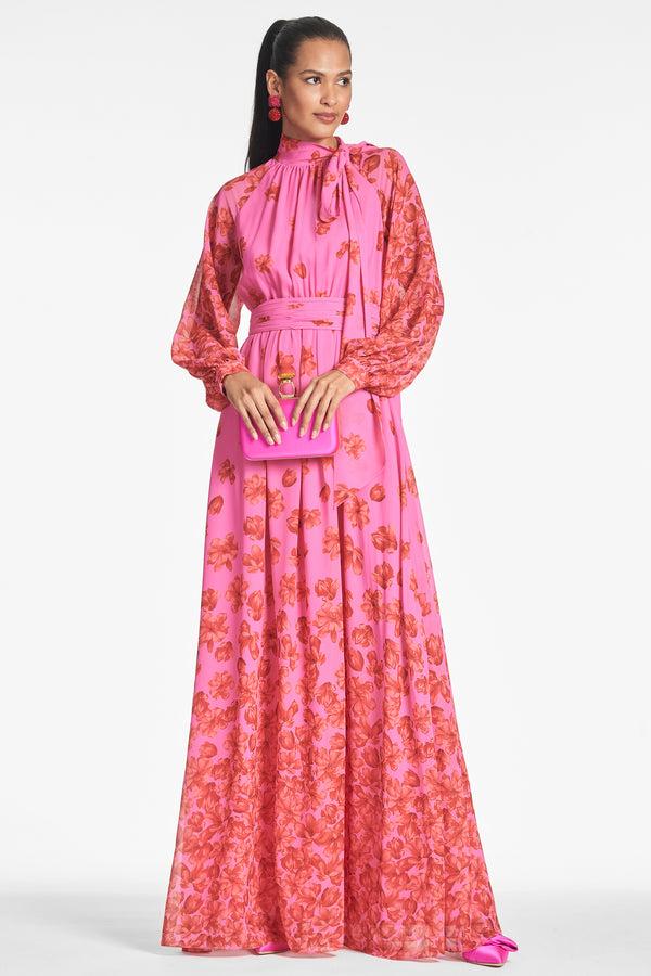sachin & babi Vera Gown - Rose/Vermillion