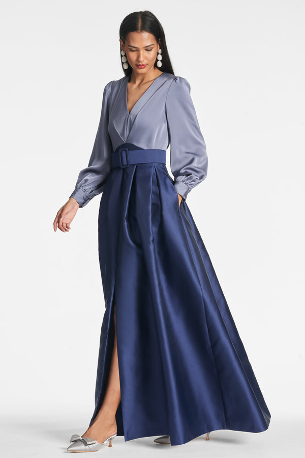Sachin & Babi Zoe Gown - Cool Grey/Night Sky