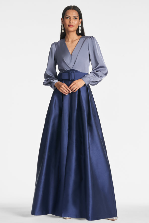 sachin & babi Zoe Gown - Cool Grey/Night Sky