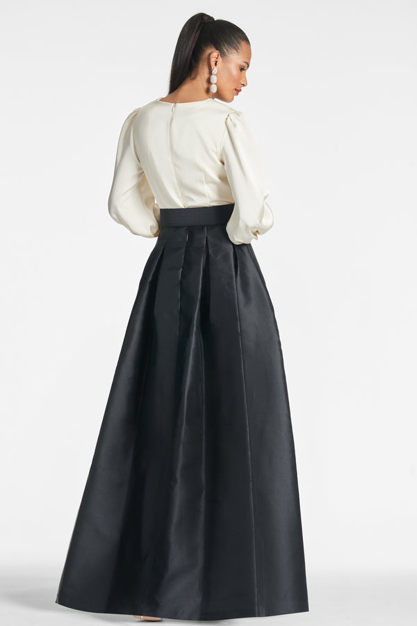 Sachin & Babi Zoe Gown - Ivory/Black