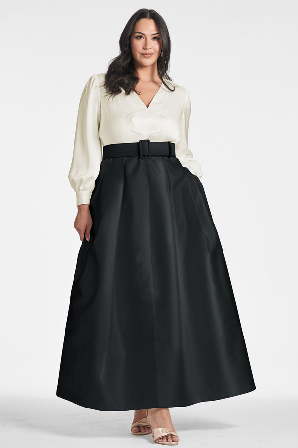 Sachin & Babi Zoe Gown - Ivory/Black