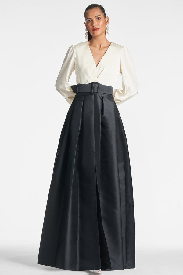 sachin & babi Zoe Gown - Ivory/Black