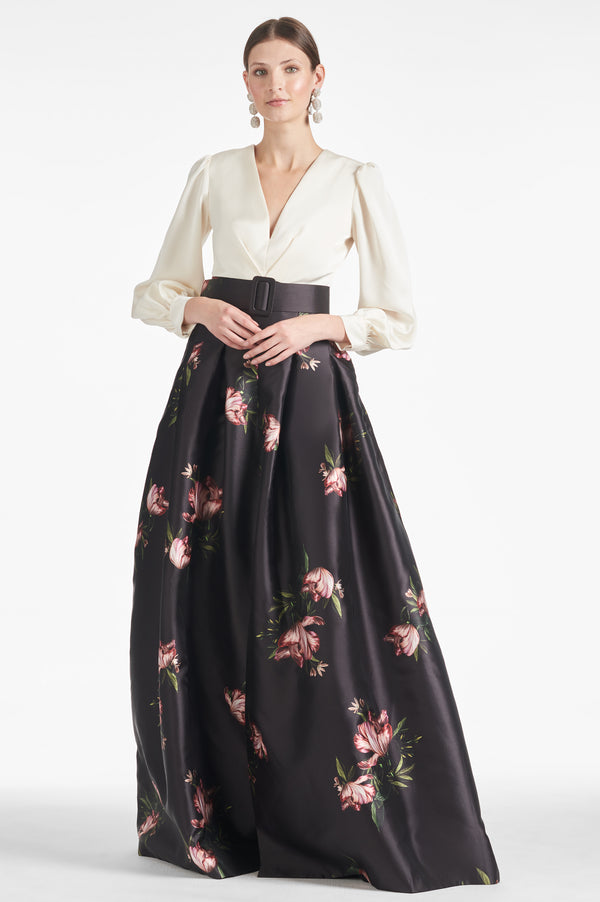 sachin & babi Zoe Gown - Ivory/Noir Blossom