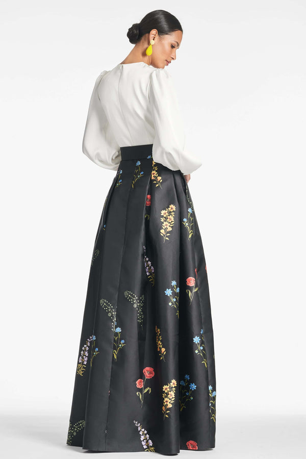 Sachin & Babi Zoe Gown - Off White/Noir Bouquet