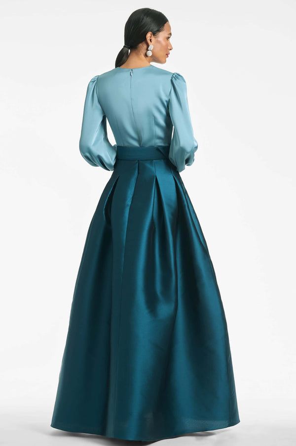 Sachin & Babi Zoe Gown - Seaglass/Deep Teal