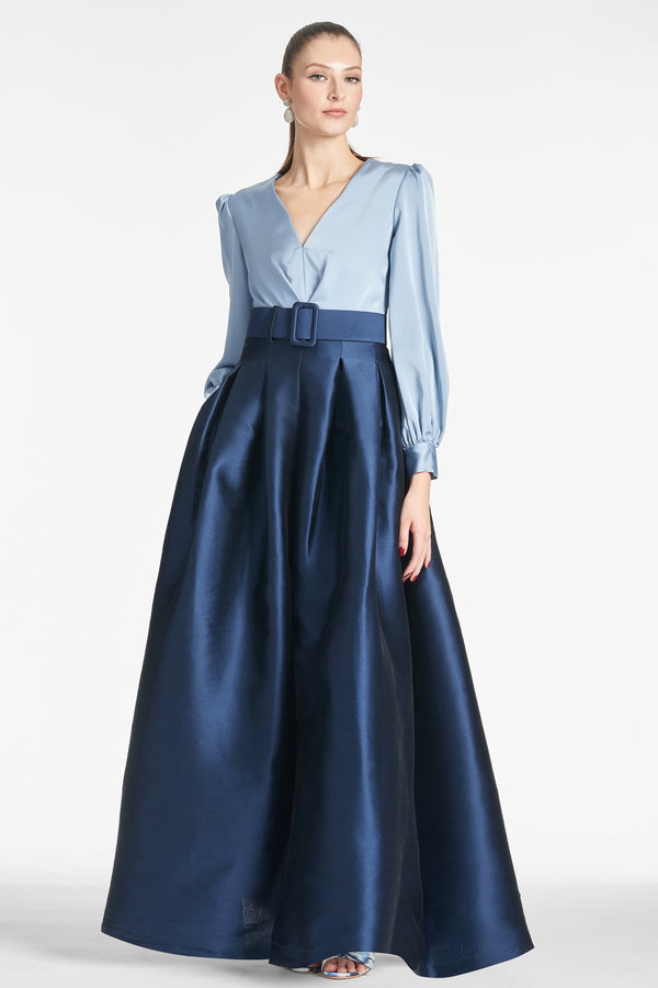 Sachin & Babi Zoe Gown - Slate/Navy