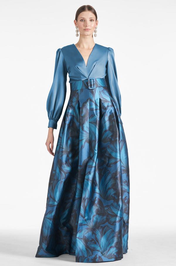 sachin & babi Zoe Gown - Smokey Slate/Tonal Petal