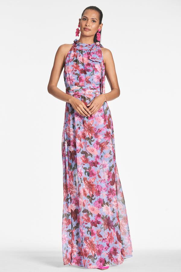 Sachin & Babi Selena Gown - Pink/Periwinkle Dahlia - Final Sale