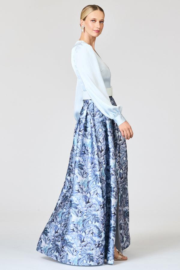 Sachin & Babi ZERENA GOWN - CELESTIAL BLUE/FROZEN FLORA