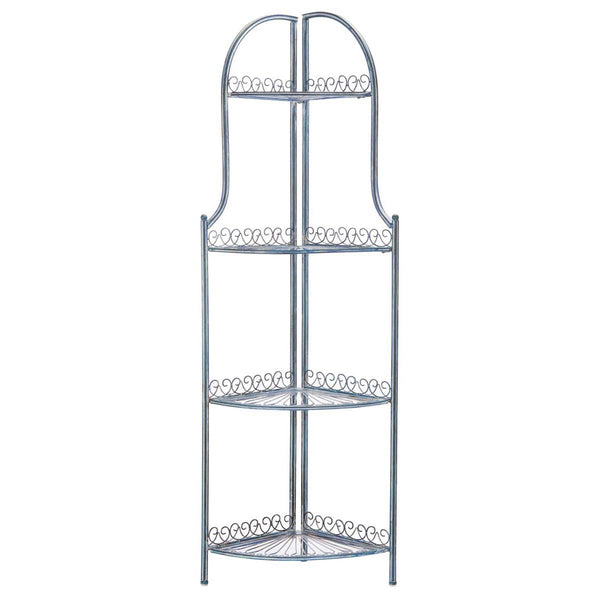 Safavieh Abarrane Wrought Iron 4 Tier Outdoor Corner Shelf | Safavieh - PAT5013