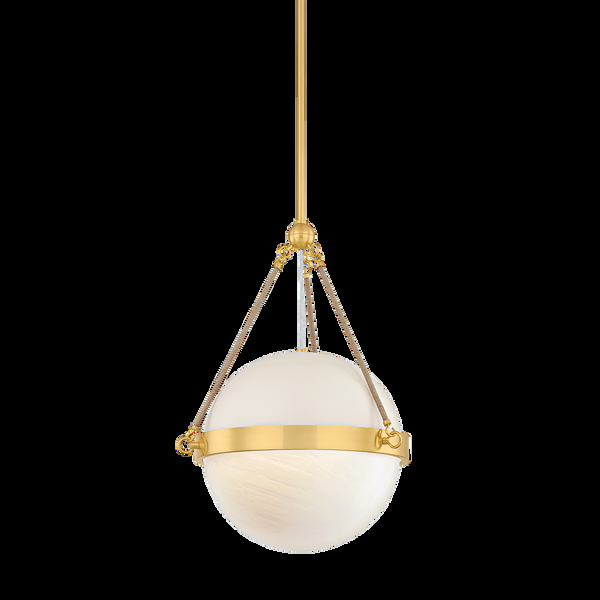 safavieh ABBIE Pendant - Aged Brass/Soft Bisque | Mitzi Lighting - H1040701-AGB/SBQ