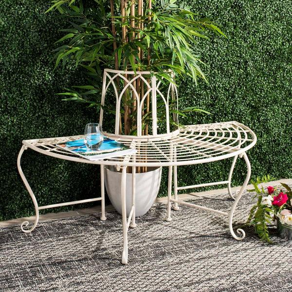 Safavieh Abia Wrought Iron Outdoor Tree Bench | Safavieh - PAT5018