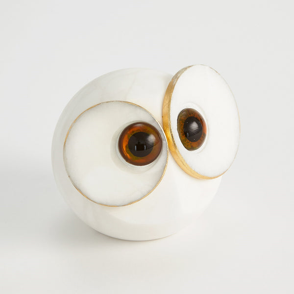 safavieh Alabaster Big Eyed Owl-Lg | Global Views - 3.31653