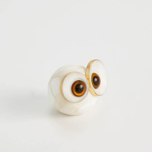 safavieh Alabaster Big Eyed Owl-Sm | Global Views - 3.31655