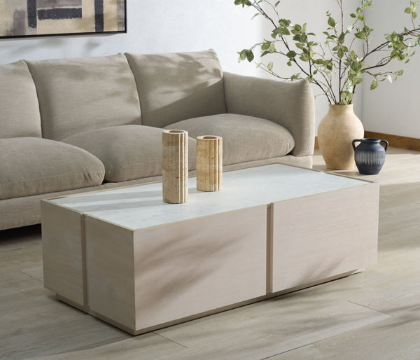 Safavieh Alanabella Marble Rectangle Coffee Table | Safavieh Couture - SFV5552