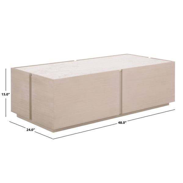 Safavieh Alanabella Marble Rectangle Coffee Table | Safavieh Couture - SFV5552