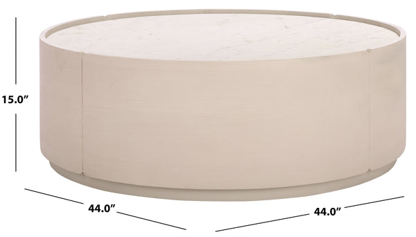 Safavieh Alanabella Marble Round Coffee Table | Safavieh Couture - SFV5553