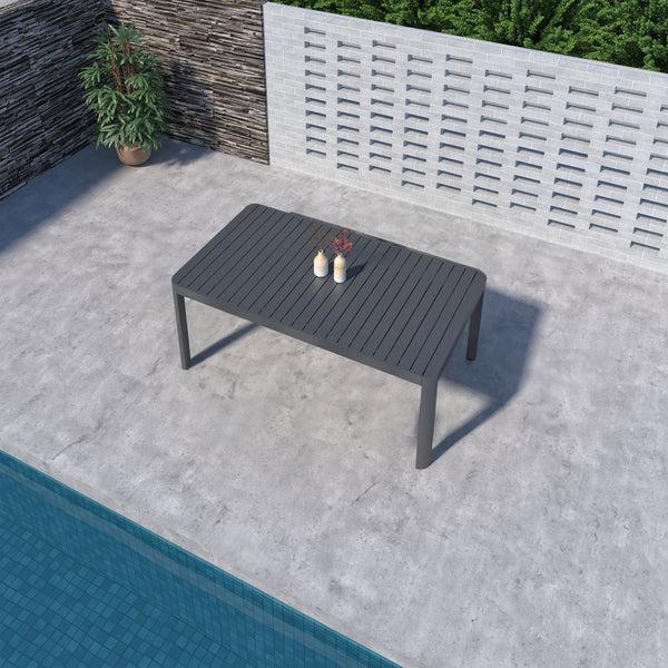 Safavieh Amazonia Ibay 13-Piece Outdoor Dining Set | International Home Miami - CALEXTGR_12OBEGRGR