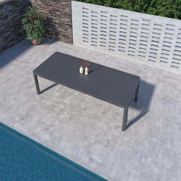 Safavieh Amazonia Ibay 13-Piece Outdoor Dining Set | International Home Miami - CALEXTGR_12OBEGRGR