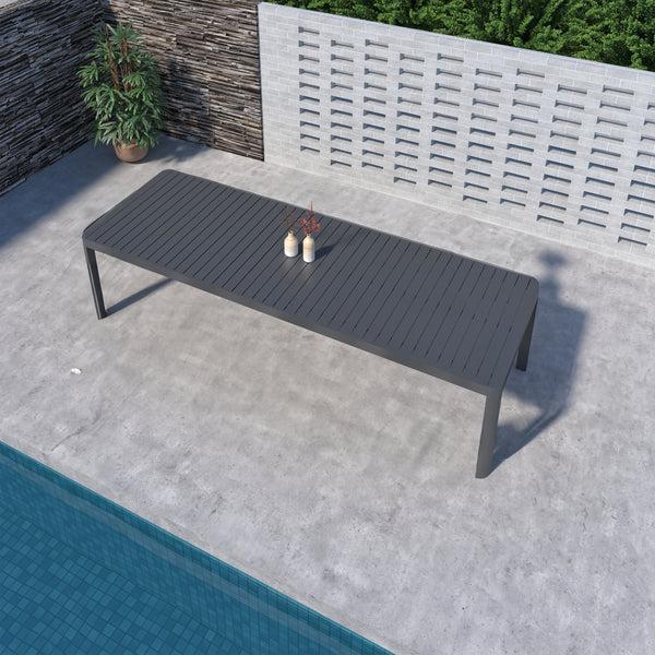 Safavieh Amazonia Ibay 13-Piece Outdoor Dining Set | International Home Miami - CALEXTGR_12OBEGRGR