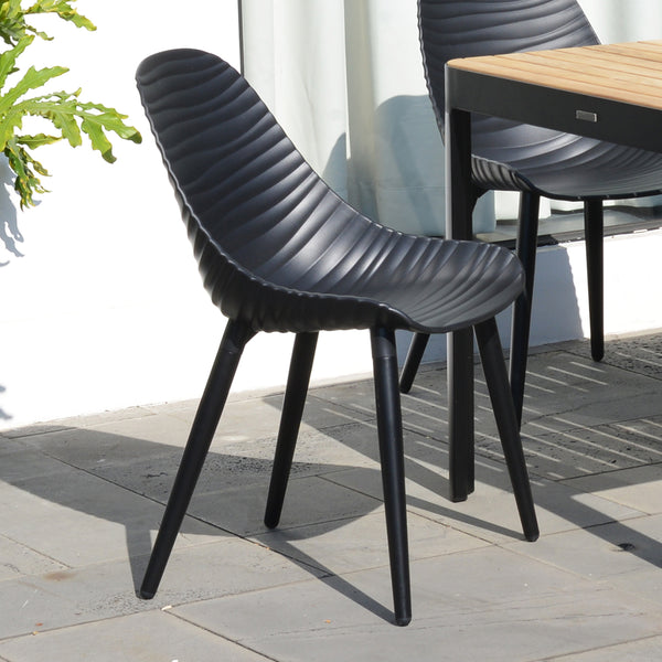 Safavieh Amazonia Paris 11 Piece Rectangular Extendable Outdoor Dining Set | International Home Miami - GEN PANAMA_10STRMSD_ALUBK