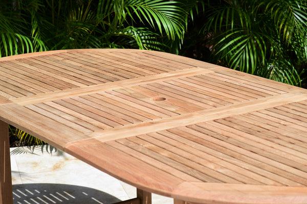 Safavieh Amazonia Porto Banus 9-Piece Outdoor Dining Set | International Home Miami - DIANOV_8_CARA_BK