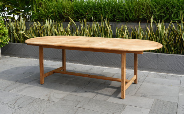 Safavieh Amazonia SandyShores 9-Piece Oval Outdoor Dining Set | International Home Miami - GENDIANOV8STRMSDGR