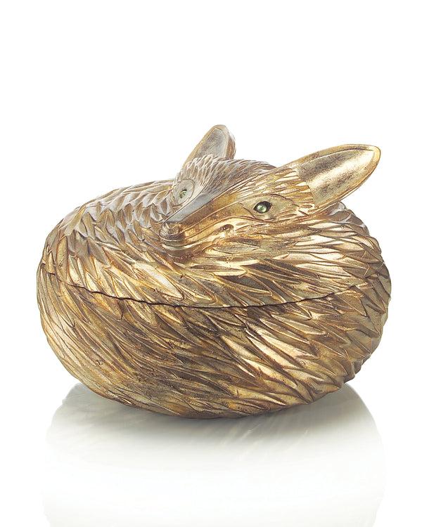 safavieh Antiqued Silver-Leaf Fox Box | John-Richard - JRA-8770