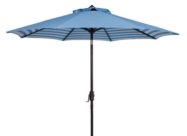 Safavieh Athens Inside Out Striped 9Ft Crank Outdoor Auto Tilt Umbrella | Safavieh - PAT8007
