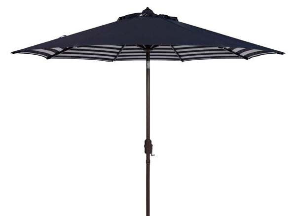 safavieh Athens Inside Out Striped 9Ft Crank Outdoor Auto Tilt Umbrella | Safavieh - PAT8007