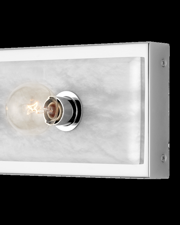 Safavieh Berdine Large Nickel Wall Sconce - Silver | Currey & Co - 5800-0057