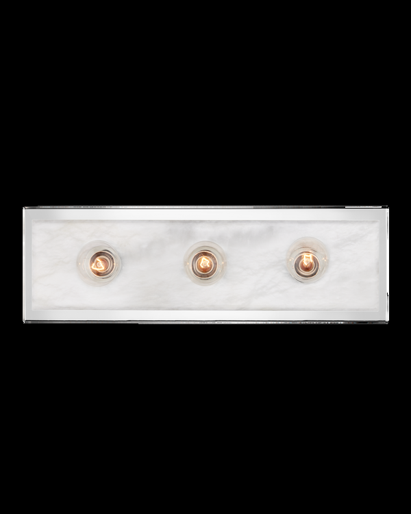safavieh Berdine Medium Nickel Bath Wall Sconce - Silver | Currey & Co - 5800-0054