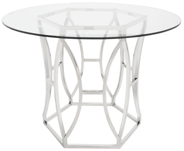 safavieh Bethwyn Round Glass Dining Table | Safavieh Couture - DUP1001