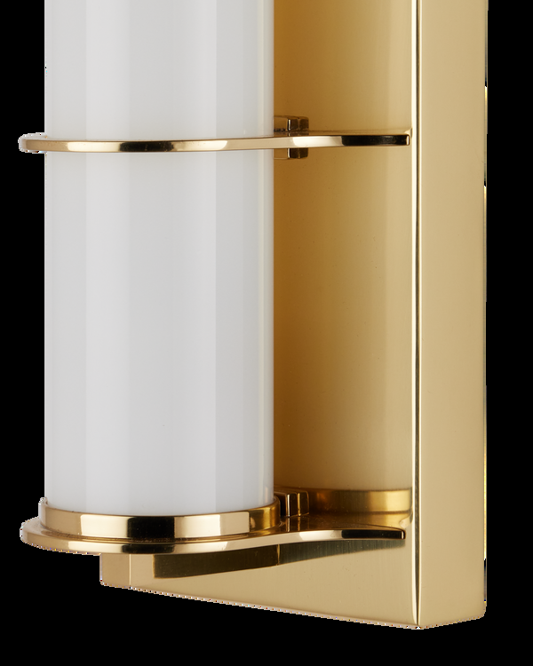 Safavieh Blaine Brass Bath Wall Sconce | Currey & Co - 5800-0061