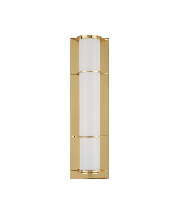Safavieh Blaine Brass Bath Wall Sconce | Currey & Co - 5800-0061