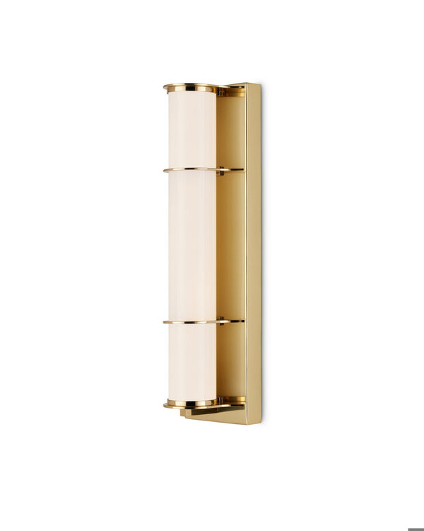 safavieh Blaine Brass Bath Wall Sconce | Currey & Co - 5800-0061