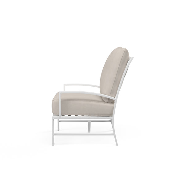 Safavieh Bristol Club Chair Canvas Flax In Canvas Flax W/ Self Welt - White | Sunset West - SW501-21-FLAX-STKIT
