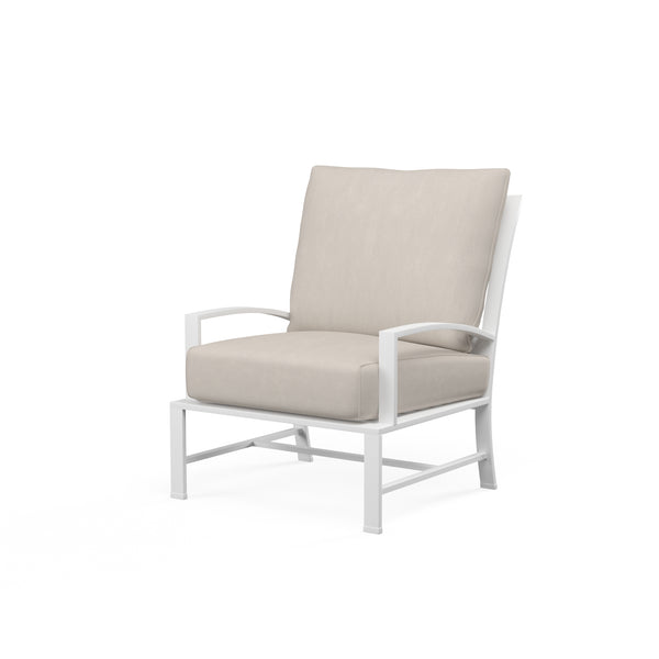 safavieh Bristol Club Chair Canvas Flax in Canvas Flax w/ Self Welt - White | Sunset West - SW501-21-FLAX-STKIT