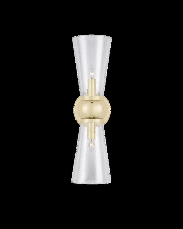Safavieh Byford Brass Bath Wall Sconce | Currey & Co - 5800-0058