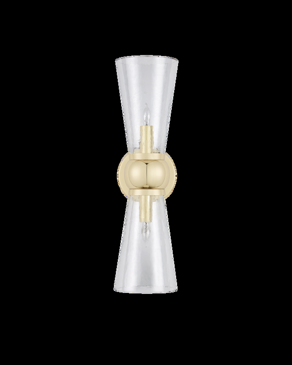 Safavieh Byford Brass Bath Wall Sconce | Currey & Co - 5800-0058