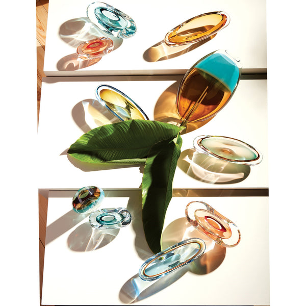 Safavieh Canoe Bowl-Turquoise/Beige | Global Views - 6.60014