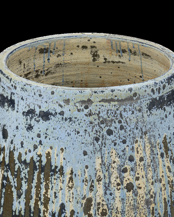 Safavieh Capaci Antique Blue Drip Planter | Currey & Co - 2200-0014