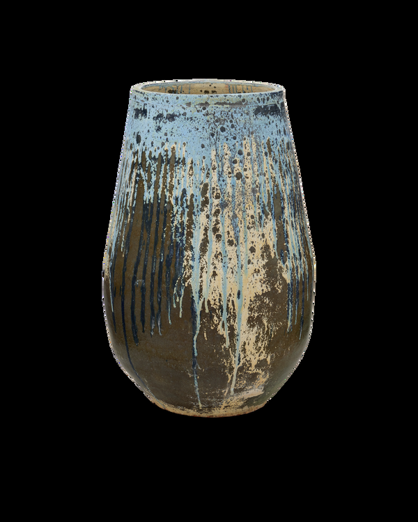 Safavieh Capaci Antique Blue Drip Planter | Currey & Co - 2200-0014