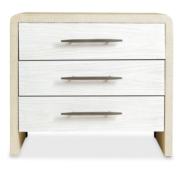 Safavieh Cascade Three-Drawer Nightstand - White/Cream/Beige | Hooker Furniture - 6120-90116-05