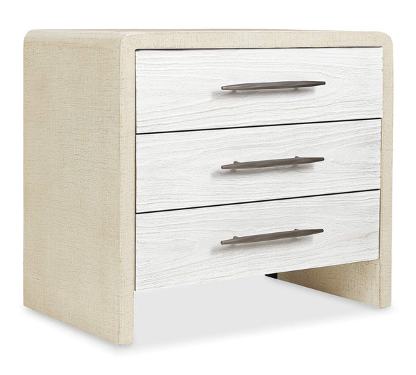 safavieh Cascade Three-Drawer Nightstand - White/Cream/Beige | Hooker Furniture - 6120-90116-05